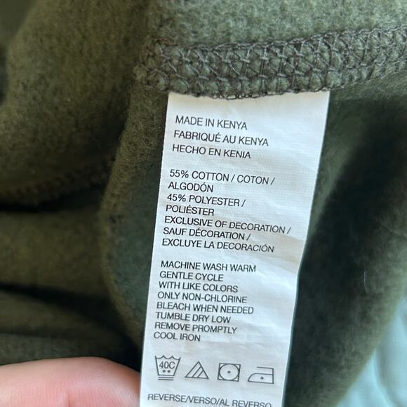 Izod Olive Green Quarter Zip Sweater/Sweatshirt, Size XL - Picture 6 of 9